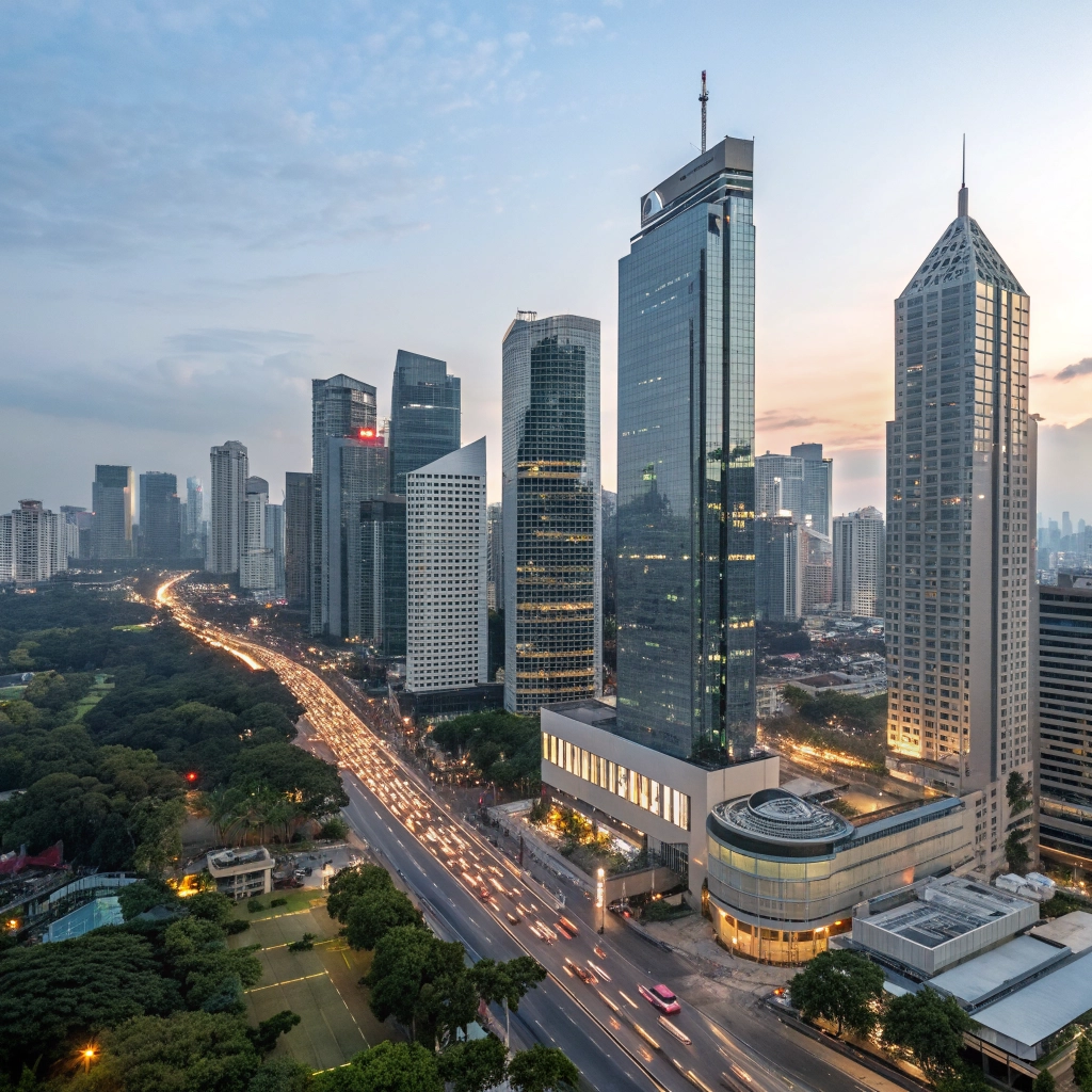 Manila business district skyline